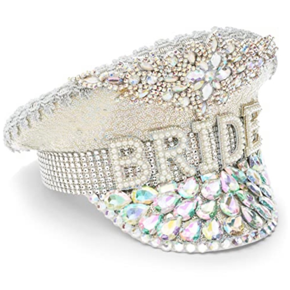 Bling rhinestone Bride bachelorette wedding hat